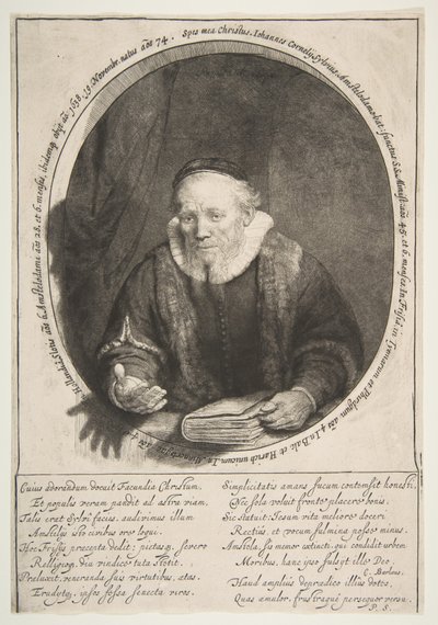 Jan Cornelisz. Sylvius, Prediger, 1646 von Rembrandt van Rijn