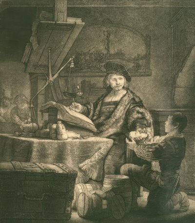 Jan Uijtenbogaert, genannt der Goldwäger von Rembrandt van Rijn