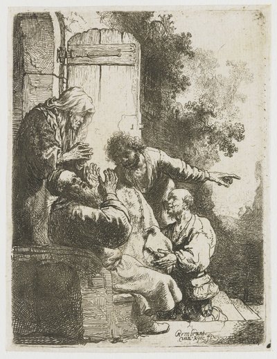 Josephs Mantel wird zu Jakob gebracht von Rembrandt van Rijn