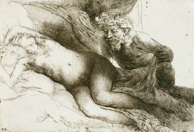 Jupiter und Antiope, 1659 von Rembrandt van Rijn