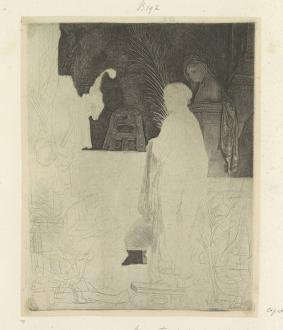 Künstler beim Modellzeichnen von Rembrandt van Rijn