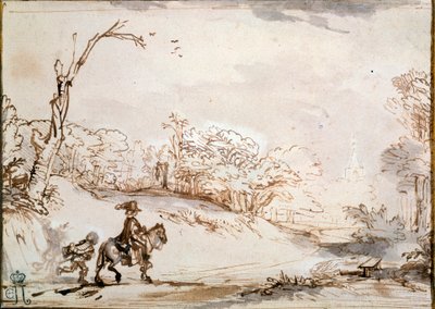 Landschaft mit einem Reiter, 1648-1650 von Rembrandt van Rijn