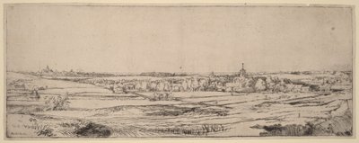 Landschaft mit Blick auf Haarlem (Das Goldwägerfeld) von Rembrandt van Rijn