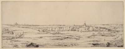 Landschaft mit Blick auf Haarlem (Das Goldwägerfeld) von Rembrandt van Rijn