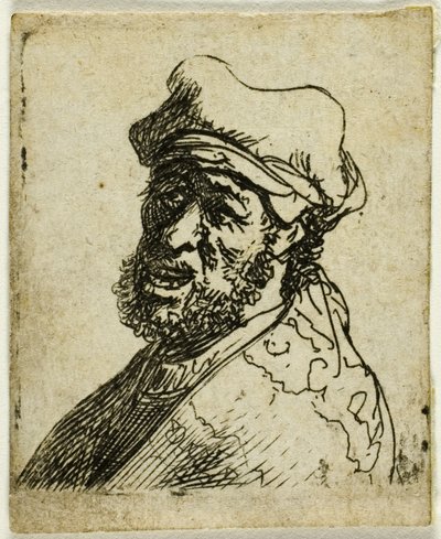 Schreiender Mann, Dreiviertelansicht links: Büste von Rembrandt van Rijn
