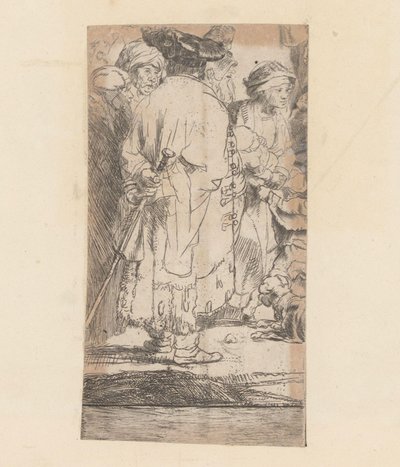 Mann im Mantel, von hinten gesehen von Rembrandt van Rijn