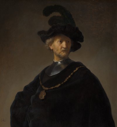 Alter Mann mit einer Goldkette von Rembrandt van Rijn