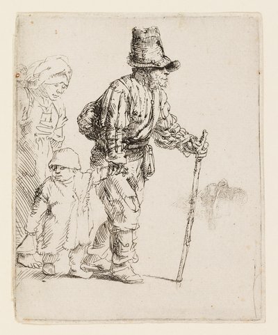 Bauernfamilie auf Wanderschaft von Rembrandt van Rijn