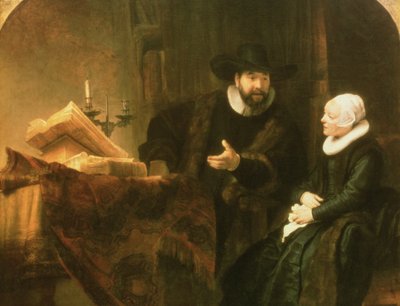 Porträt von Cornelius Anslo und seiner Frau, 1641 von Rembrandt van Rijn