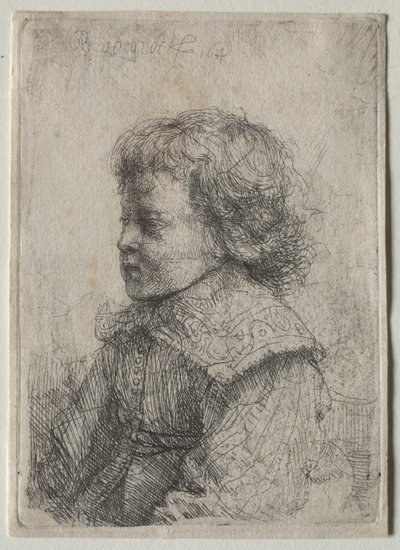 Porträt eines Jungen im Profil, 1641 von Rembrandt van Rijn