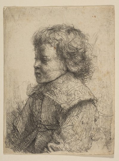 Porträt eines Jungen im Profil, 1641 von Rembrandt van Rijn