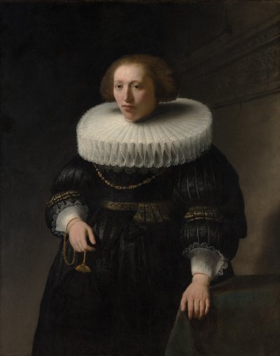 Porträt einer Frau, wahrscheinlich ein Mitglied der Familie Van Beresteyn, 1632 von Rembrandt van Rijn