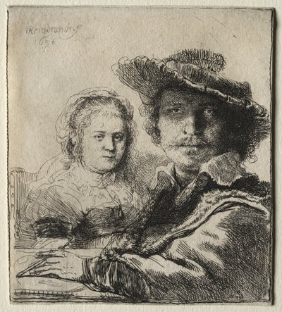 Rembrandt und seine Frau Saskia, 1636 von Rembrandt van Rijn