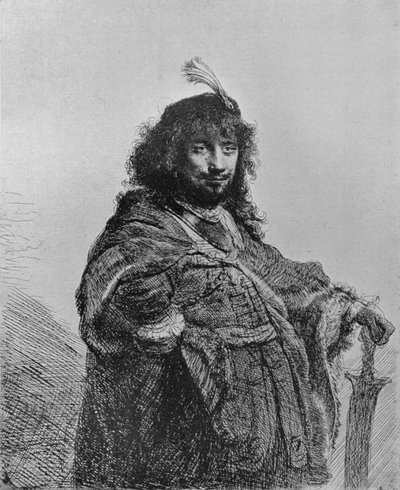 Rembrandt mit dem Säbel, 1634 von Rembrandt van Rijn