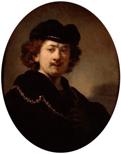 Selbstporträt mit einer Goldkette von Rembrandt van Rijn