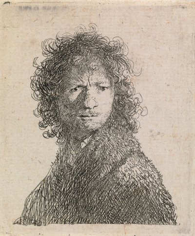 Selbstporträt, Stirnrunzelnd von Rembrandt van Rijn