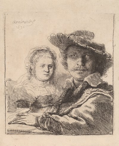 Selbstporträt mit Saskia, 1636 von Rembrandt van Rijn