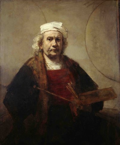 Selbstporträt mit zwei Kreisen, ca. 1665-1669 von Rembrandt van Rijn