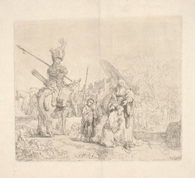 Der heilige Philipp der Diakon tauft den Hofbeamten der äthiopischen Königin Kandake (sogenannte Taufe des Eunuchen) von Rembrandt van Rijn