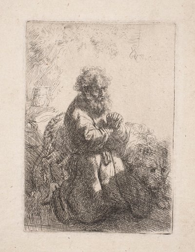 Der heilige Hieronymus beim Beten von Rembrandt van Rijn