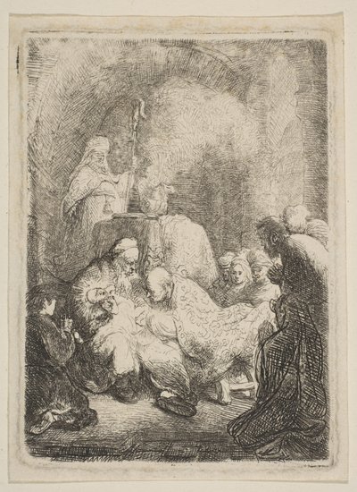 Die Beschneidung: Kleine Platte, ca. 1630 von Rembrandt van Rijn