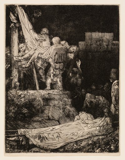 Die Kreuzabnahme bei Fackellicht von Rembrandt van Rijn