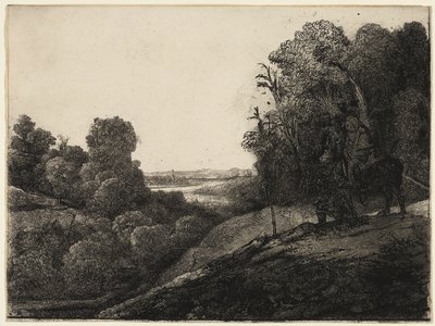 Die Flucht nach Ägypten: Verändert nach Seghers von Rembrandt van Rijn