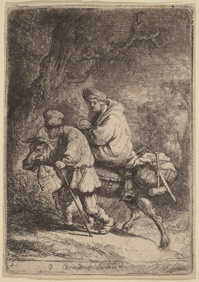 Die Flucht nach Ägypten: Klein von Rembrandt van Rijn