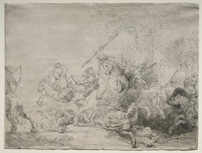 Die große Löwenjagd, 1641 von Rembrandt van Rijn