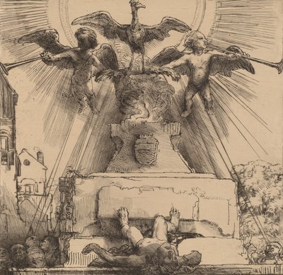 Der Phönix oder die gestürzte Statue, 1658 von Rembrandt van Rijn