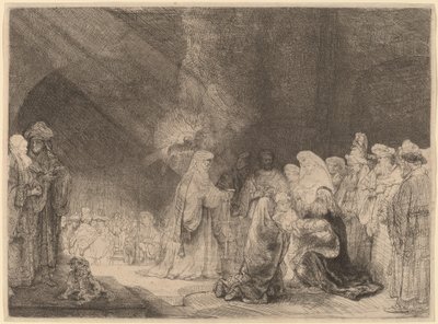 Die Darstellung im Tempel: Länglicher Druck von Rembrandt van Rijn