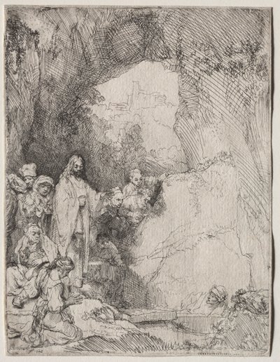 Die Auferweckung des Lazarus: Kleine Platte von Rembrandt van Rijn