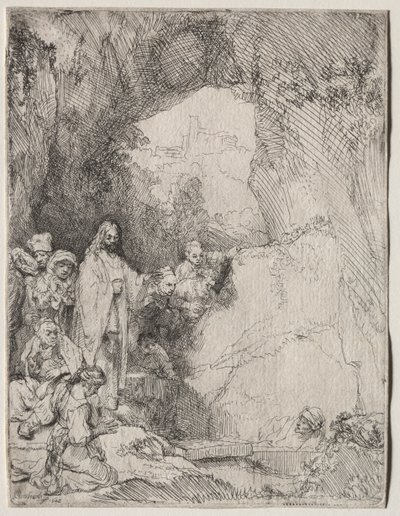 Die Auferweckung des Lazarus: Kleine Platte, 1642 von Rembrandt van Rijn