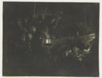 Die Anbetung der Hirten: ein Nachtstück von Rembrandt van Rijn