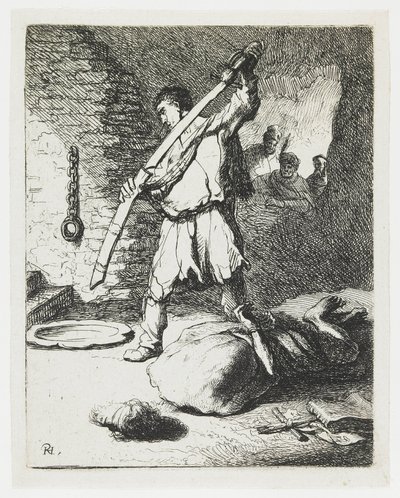 Die Enthauptung von Johannes dem Täufer von Rembrandt van Rijn