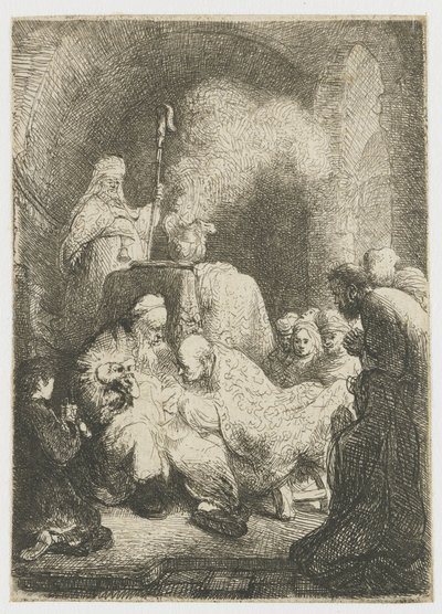 Die Beschneidung: kleine Platte von Rembrandt van Rijn