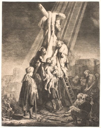 Die Kreuzabnahme: zweite Platte von Rembrandt van Rijn