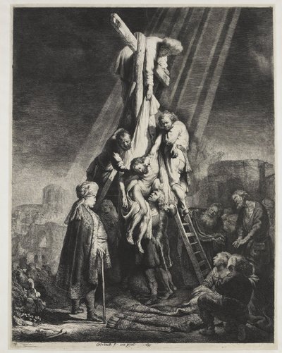 Die Kreuzabnahme: zweite Platte von Rembrandt van Rijn