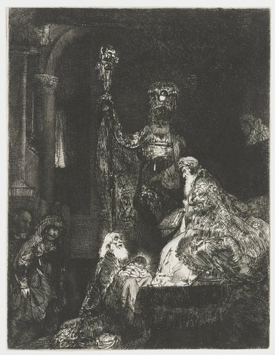 Die Darstellung im Tempel im Dunkeln von Rembrandt van Rijn