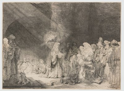 Die Darstellung im Tempel: Querformat von Rembrandt van Rijn