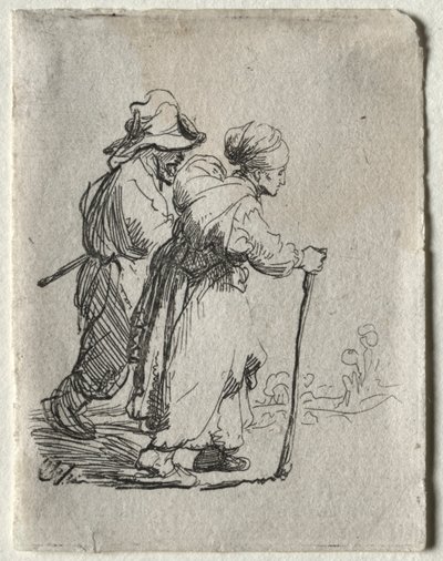 Zwei Landstreicher, ein Mann und eine Frau, ca. 1634 von Rembrandt van Rijn