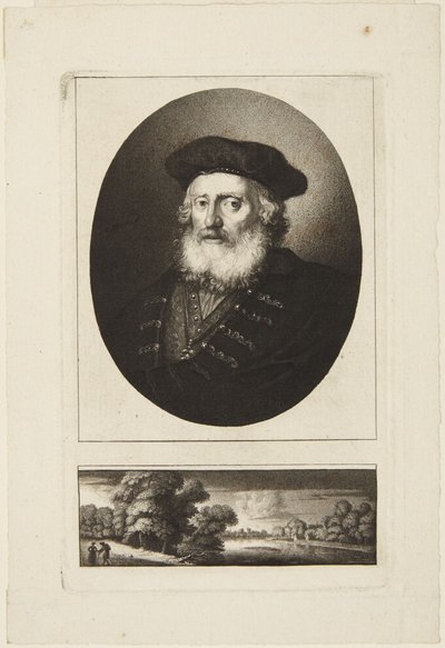 Alter Mann mit Barett von Rembrandt van Rijn
