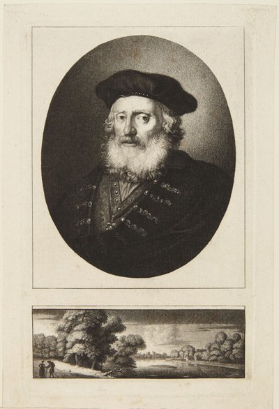 Alter Mann mit Barett von Rembrandt van Rijn