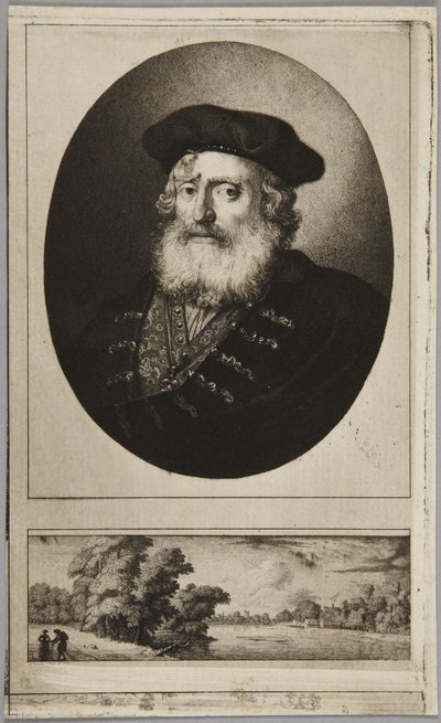 Alter Mann mit Barett von Rembrandt van Rijn