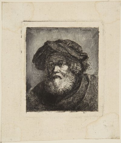 Alter Mann mit Kappe von Rembrandt van Rijn