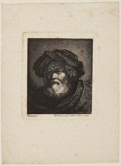 Alter Mann mit Mütze von Rembrandt van Rijn