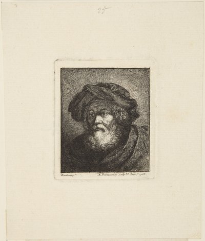 Alter Mann mit Toque von Rembrandt van Rijn