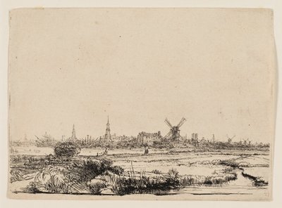 Ansicht von Amsterdam vom Kadijk von Rembrandt van Rijn