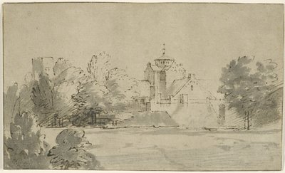 Ansicht der Mariakerk in Utrecht von Süden, ca. 1652 von Rembrandt van Rijn