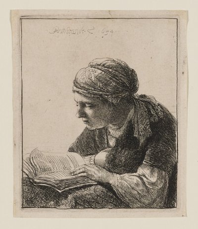 Frau beim Lesen von Rembrandt van Rijn